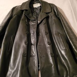 Scott Original Leather Peacoat!